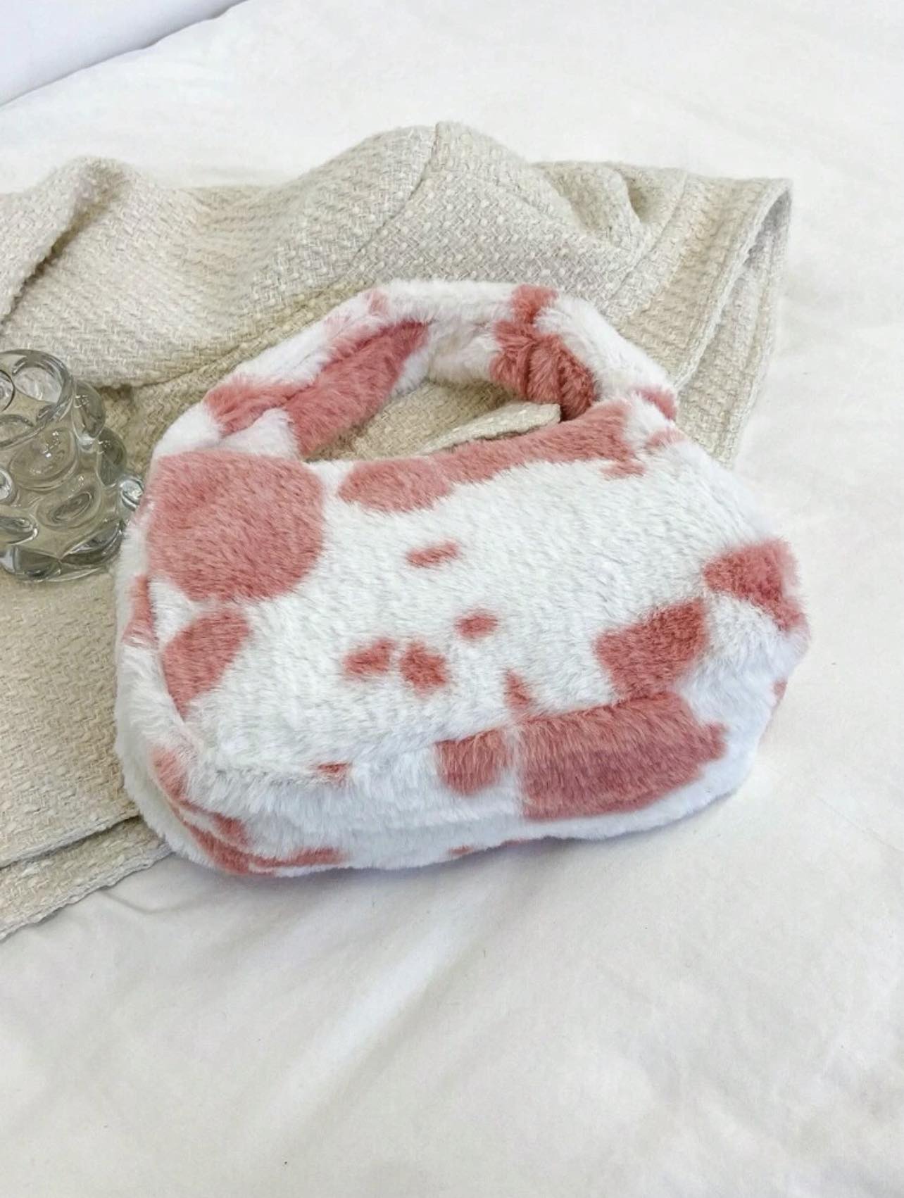 Cow Print Fluffy Purse