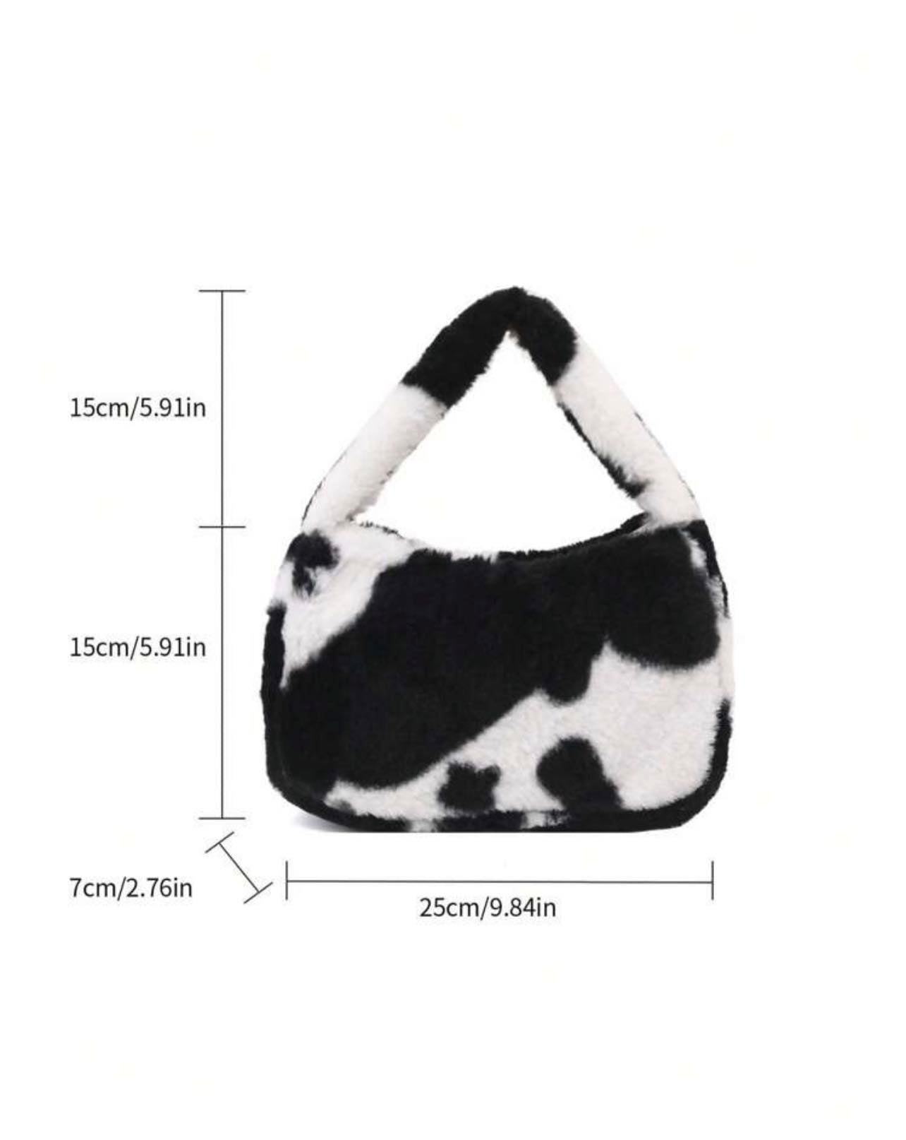 Cow Print Fluffy Purse