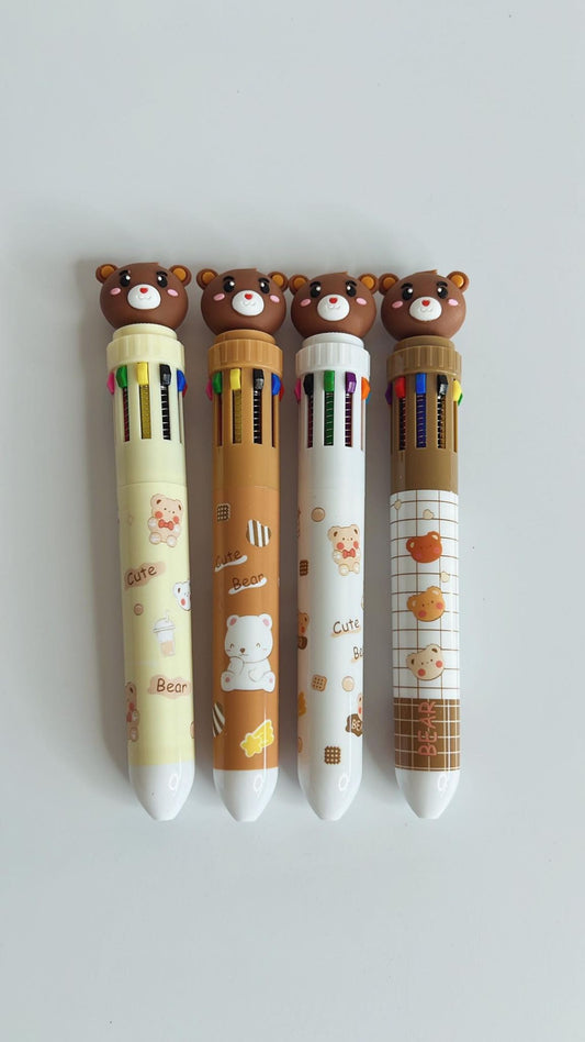 Bear 10 Color Pen